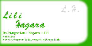 lili hagara business card